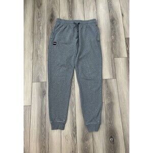 Under Armour Gray Sweatpants Fleece Joggers Men's Sz LT Rival Loose Fit Tapered
